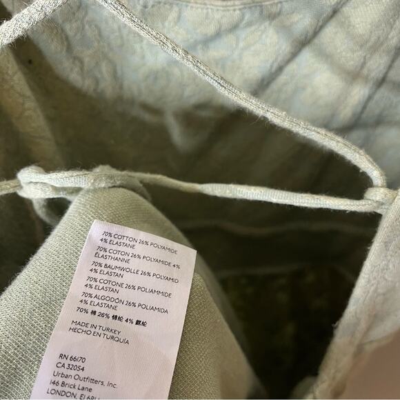 Free People Knit Jumpsuit Romper Onesie Green Aloe Wash Womens Size L - Picture 7 of 8